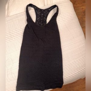 intimately free people/ fp black racer back tank with open back detail size xs